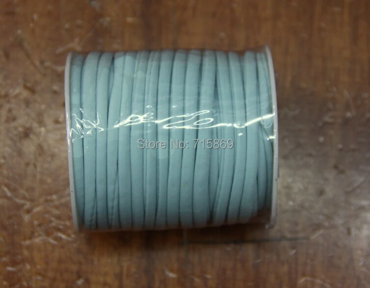 

Free Ship 5mm 20meter / Row Aqua Blue Elastic lycra cord Stitched round lycra cord Lycra strip For Jewelry Marking