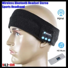 200 p! унисекс беспроводные Bluetooth V4.2 вязанные наушники стерео наушники ручная Музыка Волшебная Спортивная умная повязка на голову крышка Mp3 динамик микрофон