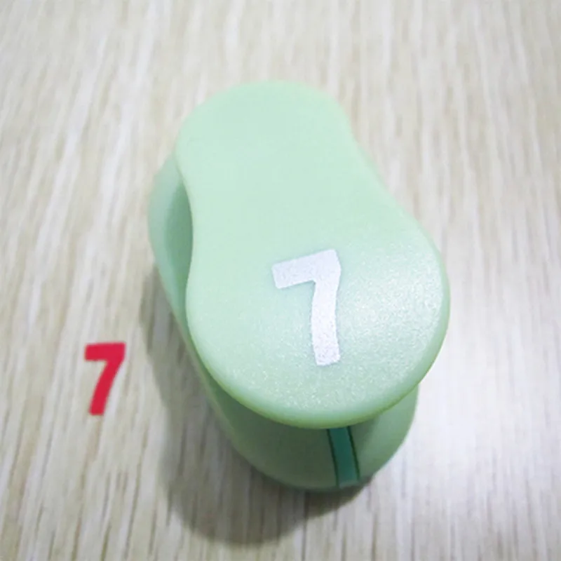 free ship Arabic numbers 7 shaped furador paper hole punch eva