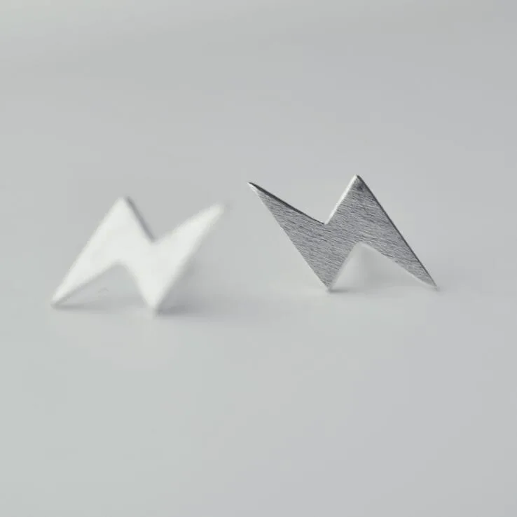 New Fashion Silver color stud earrings for women Small bolt earrings fashion jewelry