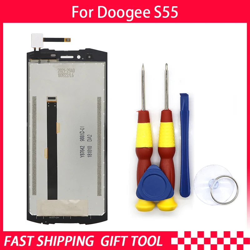 

New original Touch Screen LCD Display LCD Screen For DOOGEE S55 Replacement Parts + Disassemble Tool+3M Adhesive
