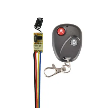 

DC3V 3.7V 5V 6V 7V 9V 12V Mini Relay Wireless Switch Remote Control Power LED Lamp Controller Micro Receiver Transmitter System