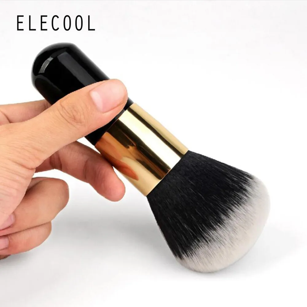 ELECOOL 1 шт. Pro черный Blush Brush лица Красота рассыпчатая пудра щетку инструменты Бесплатная доставка Maquiagem высокого качества