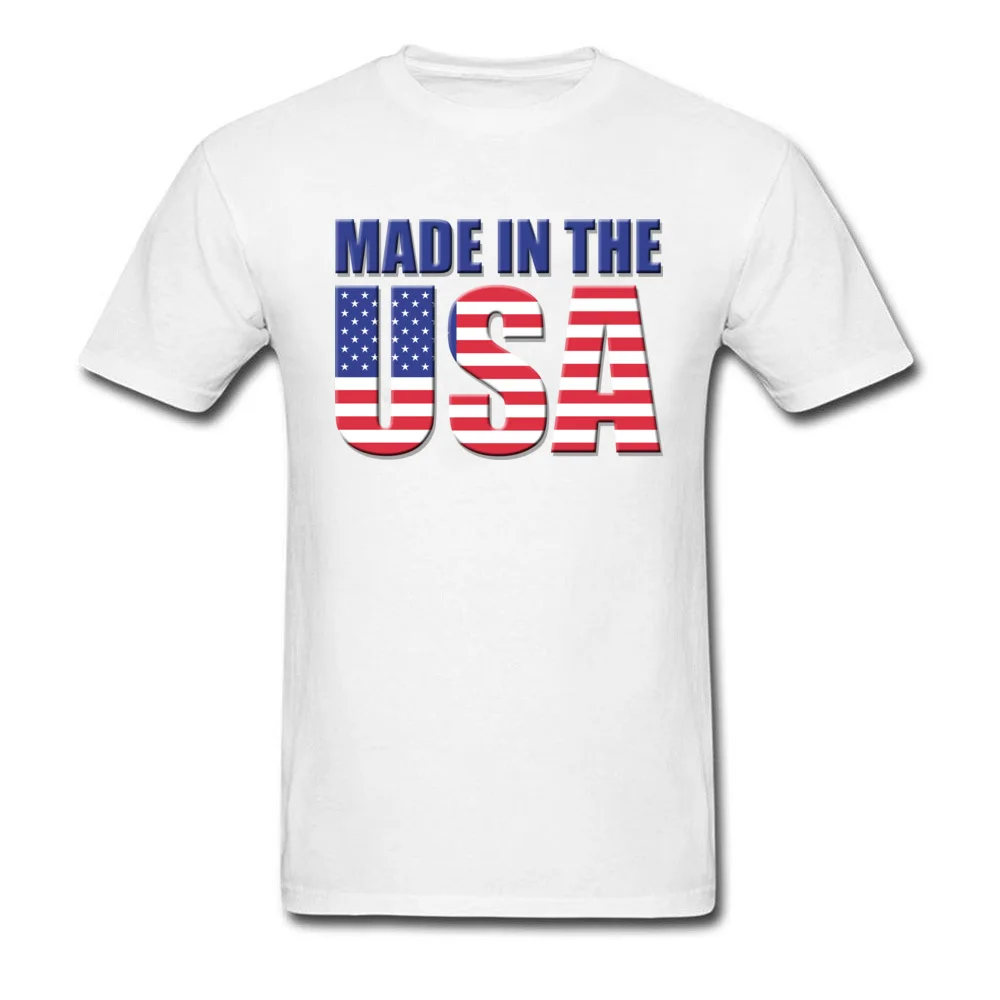 Design Fashion Men Top T-shirts Crew Neck Short Sleeve All Cotton Tops Shirts Normal T Shirt Top Quality Made In The USA PatriotIndependence Day white