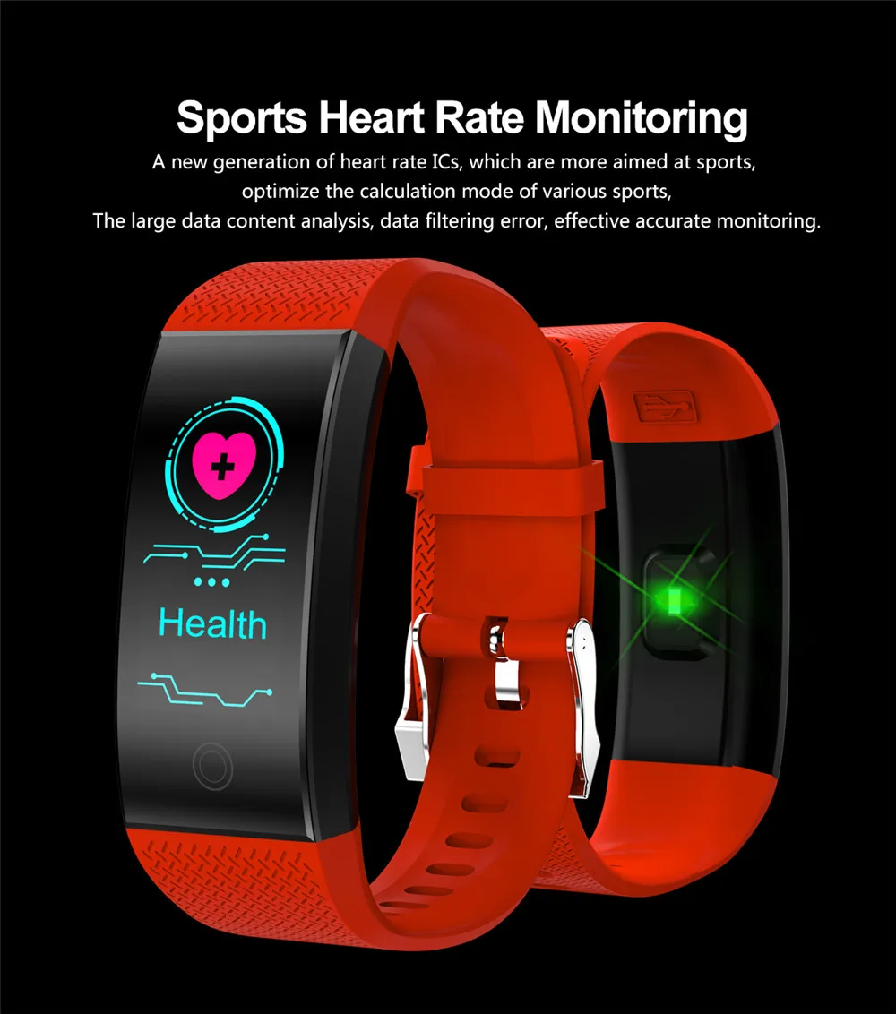 QW18 умный Браслет IP68 Водонепроницаемый Smartband монитор сердечного ритма во время сна спортивный Шагомер фитнес-трекер Bluetooth Smartwatch