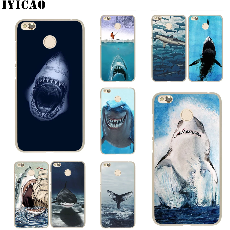 

IYICAO Animal hockey shark Hard Case for Redmi 6A 4A S2 Note 7 3 4 4X 6 5 Pro 5A Prime Plus for Redmi Go