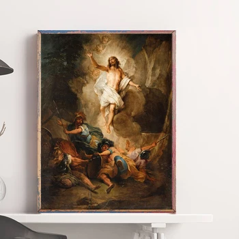 

The Resurrected Christ God Jesus On The Cross Poster Painting On Canvas Bedroom Wall Art Decoration Pictures Home Decor