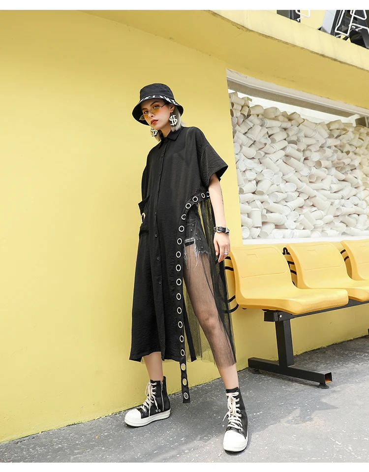 Max LuLu Роскошная модная Корейская женская сексуальная одежда в стиле панк, женские элегантные летние длинные платья, повседневные кружевные негабаритные платья