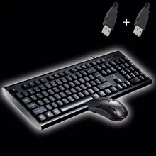1 Набор прочных модных красочных эргономичных проводных черных клавиатуры мыши комбо для офиса и дома и компьютера и игры