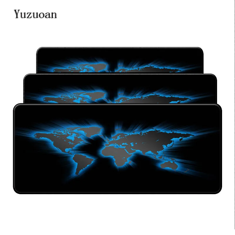  Yuzuoan Free Shipping Gmaing mouse pad World map mouse mat large Overlock Big mousepad mouse pad de