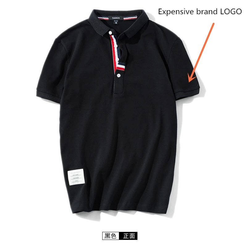 

2019 summer thin section men's cotton lapel casual POLO shirt personality Slim short-sleeved shirtT male ePacket Free Shipping