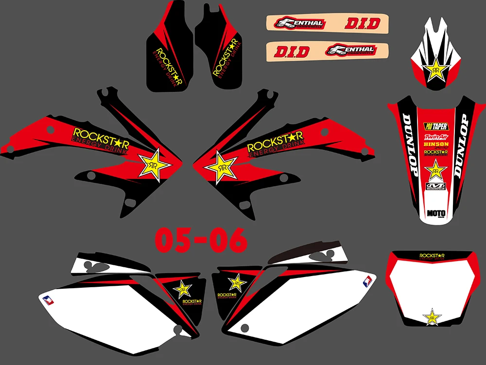 Графика и фоны наклейки Наборы для Honda CRF450 CRF450R 2005 2006 CRF 450 450R