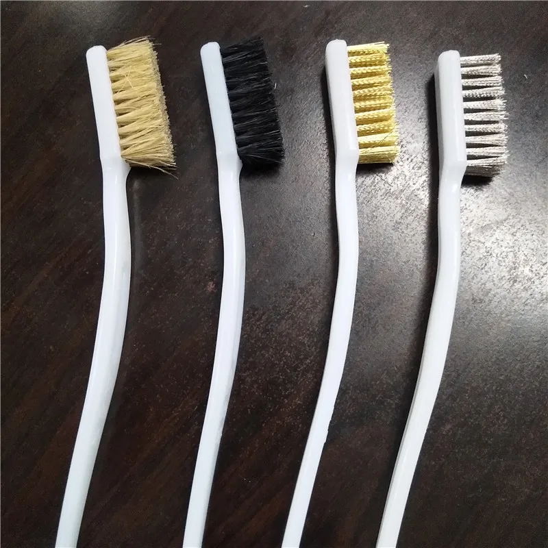 

4PCS Stainless cleaning Brush Metal Surface Durable Tools for Paint Removal Cleaning Rust Ultra Hard king-size walnut mini Brush