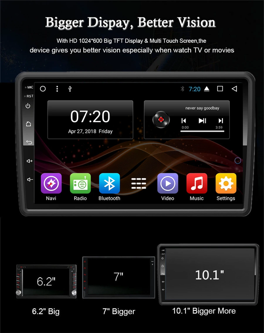 10," Android 8,1 2DIN 1080P сенсорный экран Восьмиядерный A9 2,0 Ghz 2G ram+ 32G rom автомобильный стерео радио gps Wifi DVD 3g 4G Универсальный