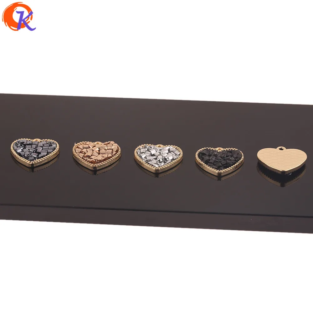 Cordial Design 50Pcs 19*19MM Jewelry Accessories/Charms/Hand Made/Heart Shape/DIY Earrings Making/Jewelry Findings Components