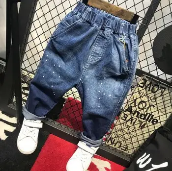 

Children's spring and autumn hole pants simple fashion casual trousers for men and women apply for the waist for 2-6 years old