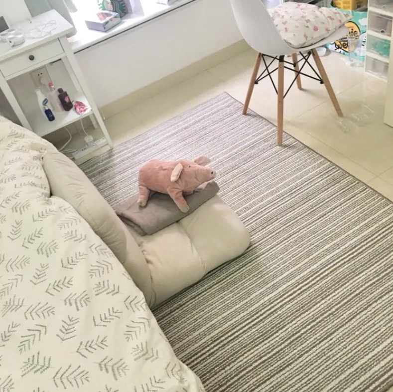 Простые полосатые мягкие ковры в скандинавском стиле для гостиной, спальни, детской комнаты, ковры для дома, коврик для двери, модный большой ковер