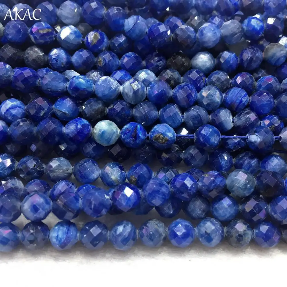 

AKAC natural kyanite faceted loose beads approx6mm/7mm for jewelry diy making wholesale