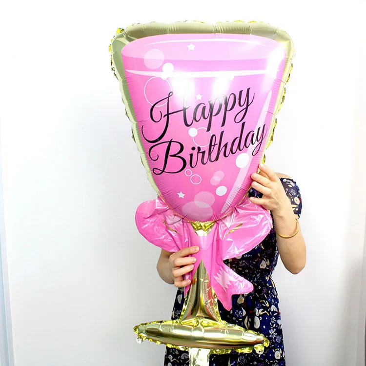 2 шт. розовые бокалы для шампанского бутылки пива фольга Воздушные шары День рождения Свадебные украшения гелиевый надувной Globos поставки