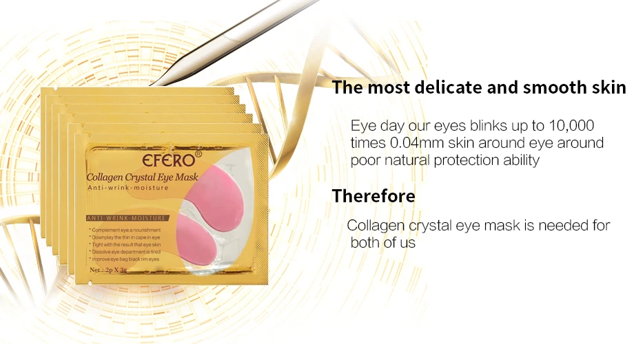 EFERO 5 шт. в упаковке Кристалл Коллаген маска для глаз патчи + 1 шт. Улитка Крем влажность лица дневной крем + 1 шт. крем для глаз темный круг