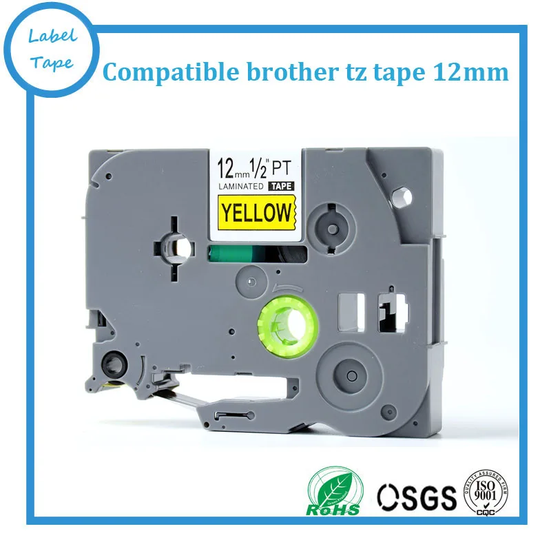 Free shipping 5 pcs Tze 631 12mm Tz Tape Compatible Brother Ptouch Cartridge Label Maker Tz-631 Black on Yellow | Компьютеры и офис