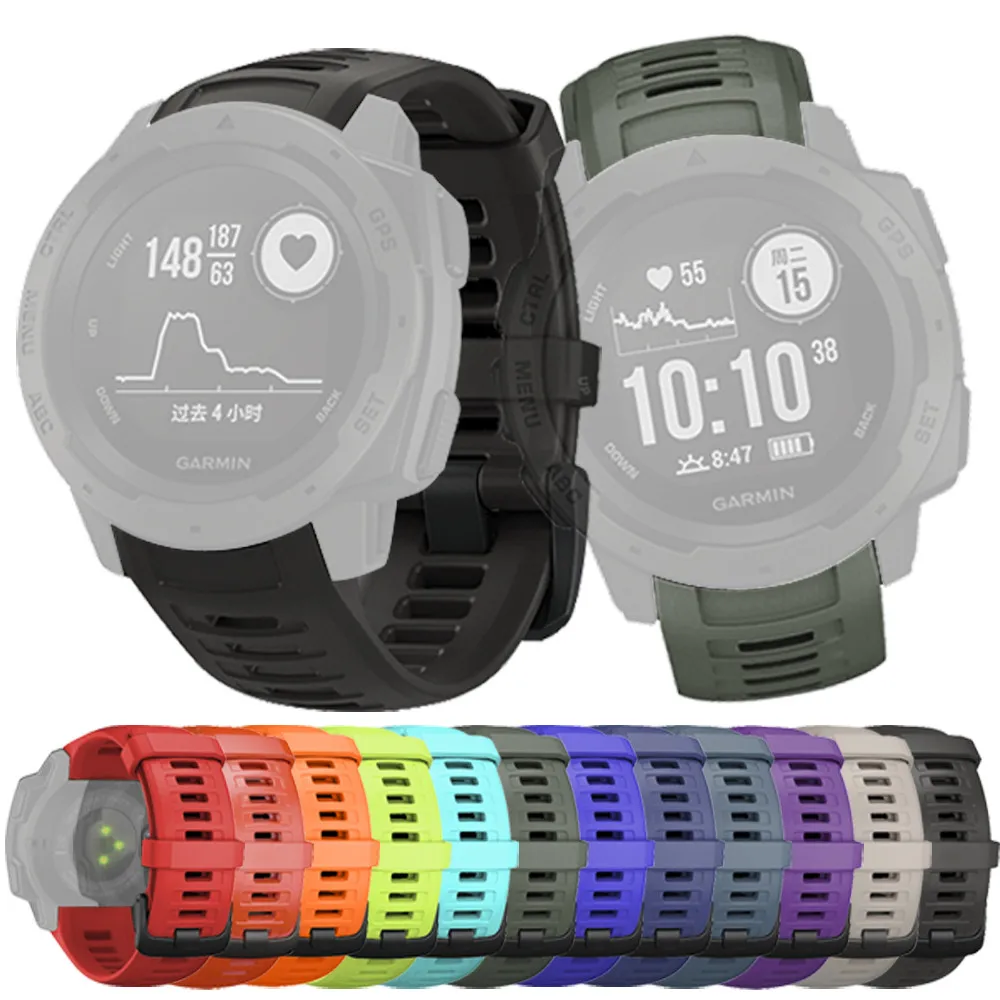 Спортивный силиконовый ремешок Ouhaobin для Garmin Instinct Sport Silicon eQuick Release сменный часов