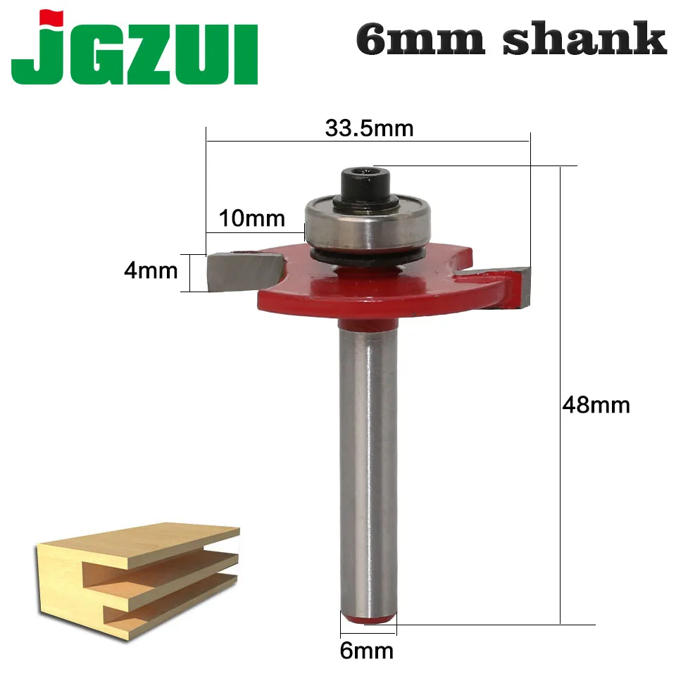 

1pc 6mm Shank High Quality "T" Type Biscuit Joint Slot Cutter Jointing/Slotting Router Bit 3mm,4mmHeight Cutter wood working