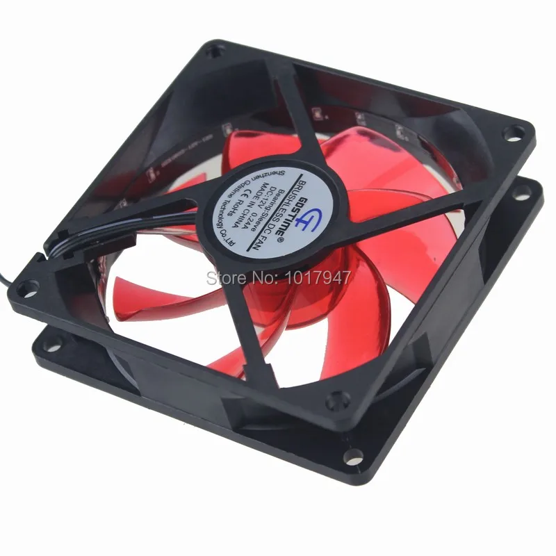 2 قطع الكثير Gdstime 3Pin التبريد وحدة المعالجة المركزية غرفة التبريد مروحة LED الأحمر الخفيفة للكمبيوتر PC حالة 92x25 ملليمتر