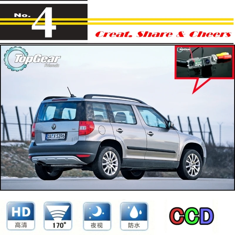 

LiisleeFor Skoda Yeti 5D SUV 2010~2014 Car Camera High Quality Rear View Back Up Camera For PAL Or NTSC / CCD + RCA