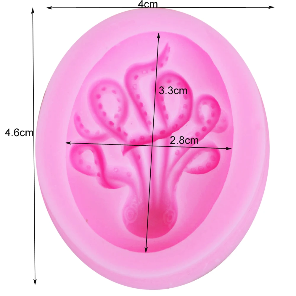 Sophronia Мини Осьминог Гибкая силиконовая форма в виде животного Формы для кексов, помадки ремесла, скрапбукинга, ювелирных изделий, полимерная форма F1188