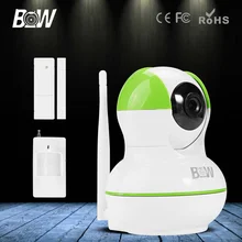 Bw ip cámara + door & motion sensor p2p hd 720 p Filtro de Corte IR de Interior CCTV Onvif Megapíxeles Lente de Visión Nocturna de Vídeo vigilancia