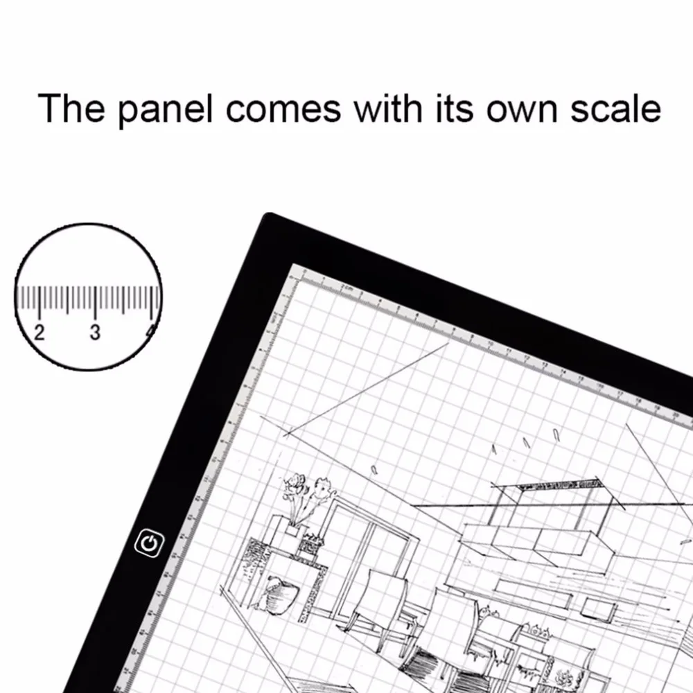 Портативный A3 светодиодный светильник Pad Box чертежная копировальная доска чертёжная графика планшет настольная панель Pad копировальная доска с регулировкой яркости