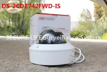 In stock Free shipping English version DS-2CD2742FWD-IS 4MP WDR Vari-focal Dome Network ip Camera POE, vandal proof