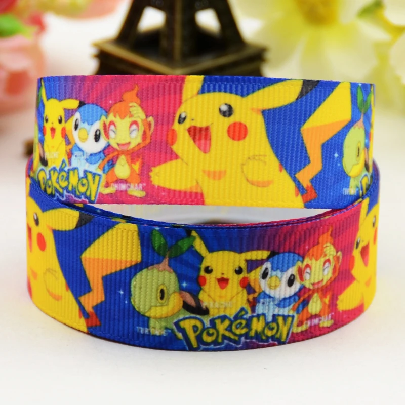 7/8'' (22mm) Pokemon Cartoon Character printed Grosgrain Ribbon party