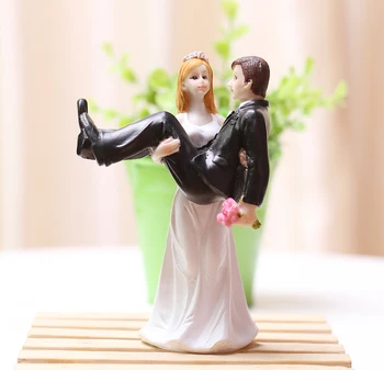 

A "Cinderella Moment" Fashion couple Figurine Funny Cake Toppers Free Shipping