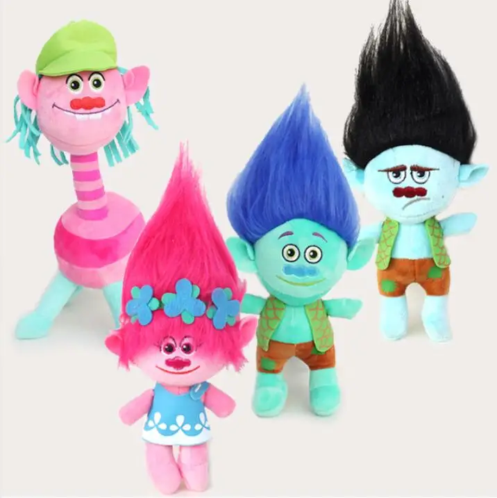Dreamworks Trolls Character Plush Poppy Branch Action Figure Doll Toys Favors 