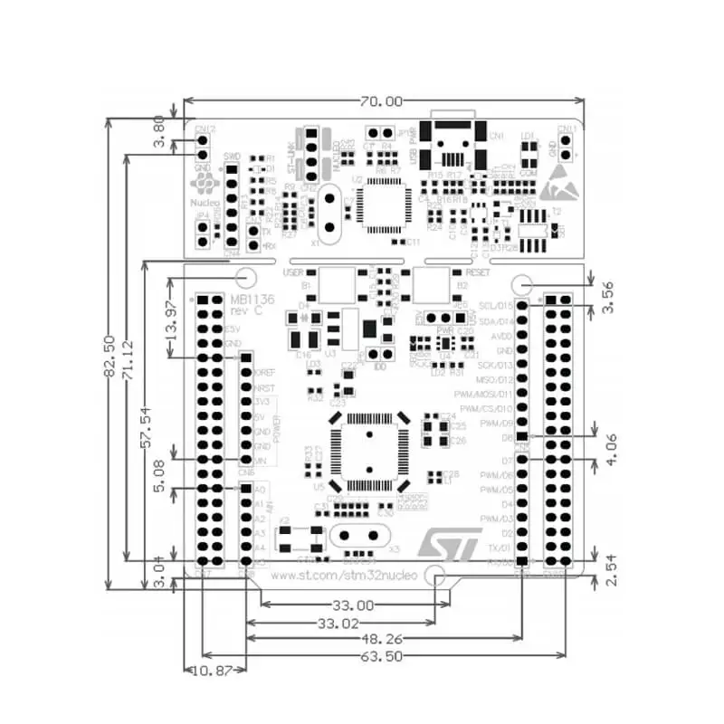 ST официальный демо доска NUCLEO-L476RG STM32L4