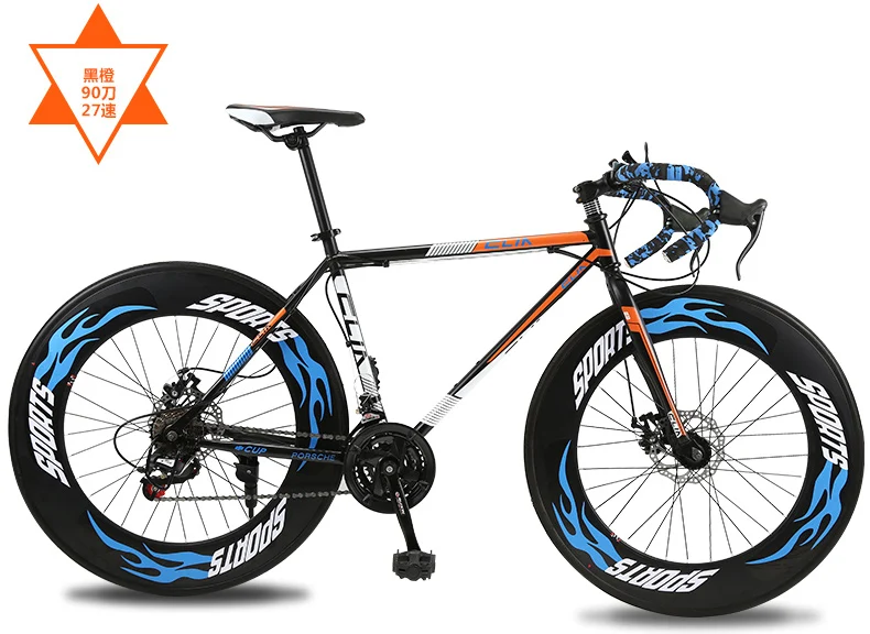 Top New Road Bicycle Carbon Steel Frame 700CC Wheel 21/27 Speed Dual Disc Brake Bicycle Outdoor Sports Racing Cycling Bicicleta 15 Top New Road Bicycle Carbon Steel Frame 700CC Wheel 21/27 Speed Dual Disc Brake Bicycle Outdoor Sports Racing Cycling Bicicleta 15