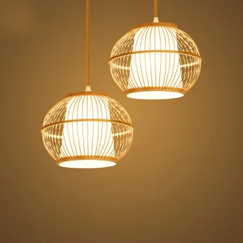 

Bamboo chandelier personality garden bedroom tea house lantern lamp rattan hotel bar aisle chandelier ZP4231438