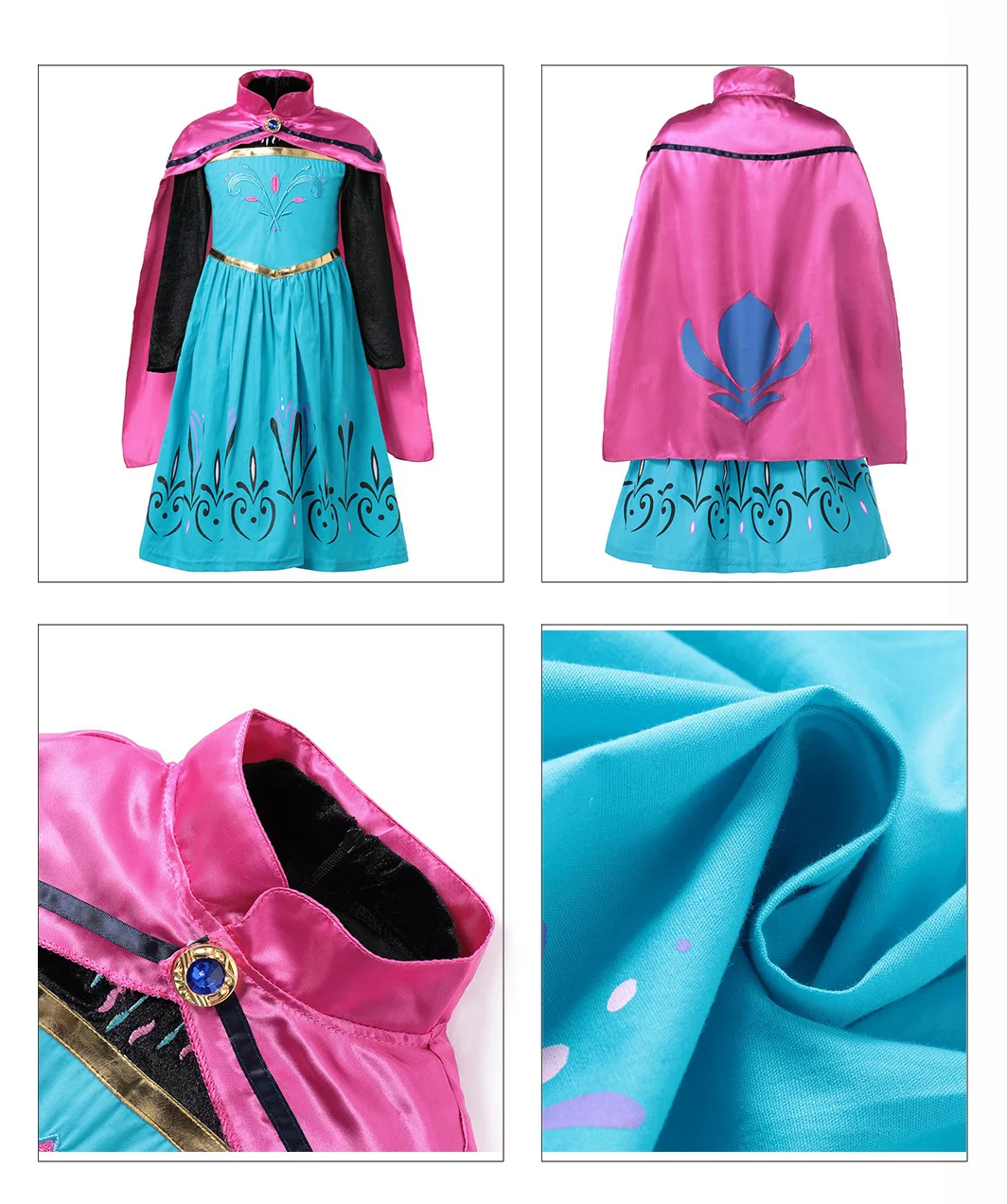 MUABABY/нарядный костюм принцессы Анны и Эльзы для девочек; детские Новые Вечерние платья Снежной Королевы на Хэллоуин, карнавал; Одежда для девочек