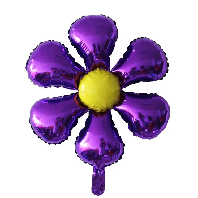 1 шт. 24-дюймовый декоративный цветок шесть лепестков цветок фольгированные шары Свадебные С Днем Рождения украшения гелиевый надувной шар поставки - Цвет: Purple
