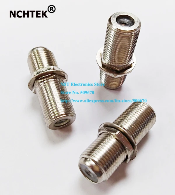 NCHTEK F Female to Female Coaxial Barrel Coax Cable Connector Coupler