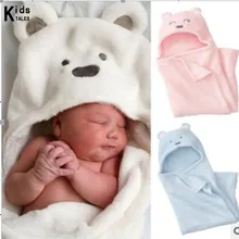 Новые одеяла из кораллового флиса для пеленания детской коляски bebes Конверт для новорожденных постельные принадлежности спальный мешок с медведем RP-080