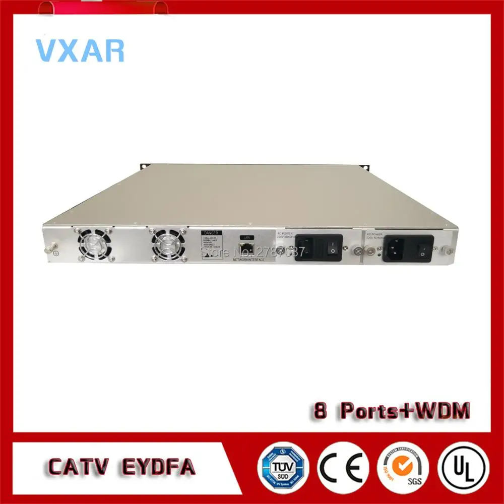 CATV EYDFA 1550nm 8 Выход волоконно-оптический усилитель с WDM 8 портов 18 ~ 23dBm
