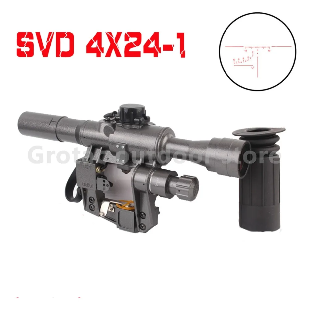 Новинка 4x24 1 SVD стрелковая Военная винтовка подходит для AK 47 74 с подсветкой