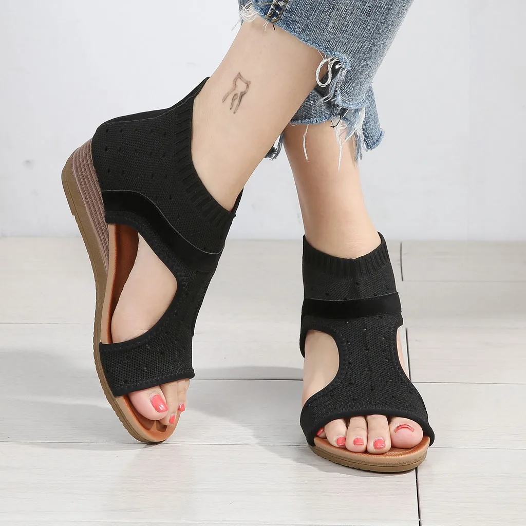 

Women Ethnic Style Sandals Roman Shoes Platform Wedge Sandals Gladiator Shoes Women Zapatos De Mujer Comfortable Non-slip Shoes