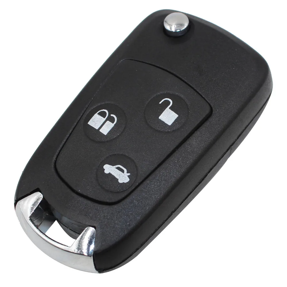 KEYYOU 3 кнопки дистанционного складной ключ флип оболочки чехол Uncut пустой для Ford Focus Mondeo