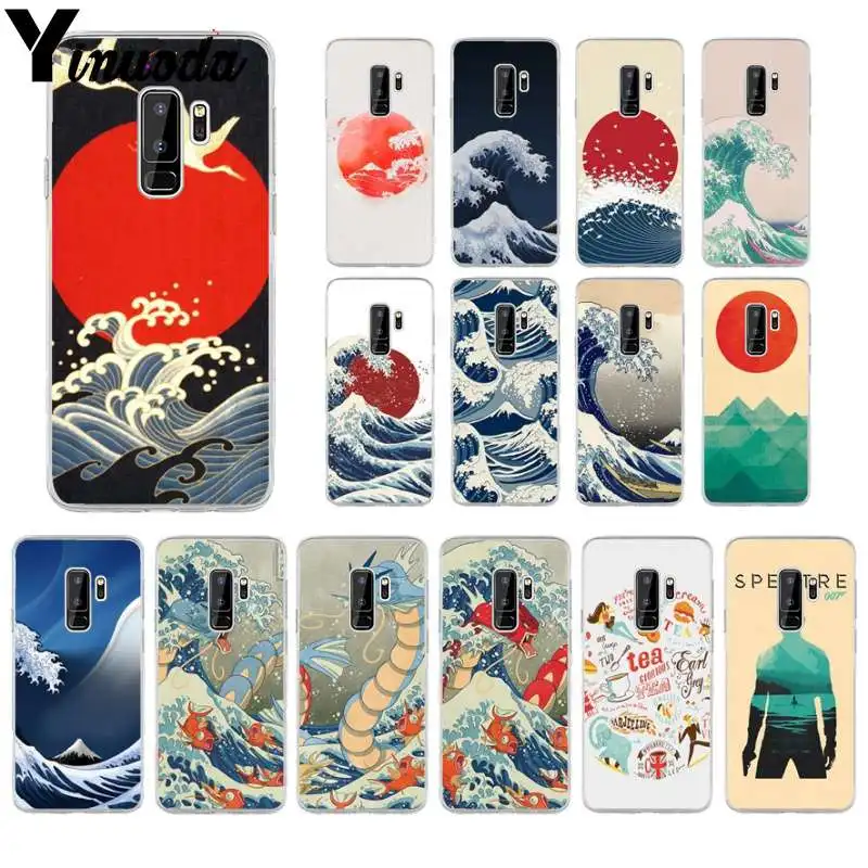 Yinuoda Wave Art японский зеленый Ил Новое поступление Прозрачный чехол для мобильного
