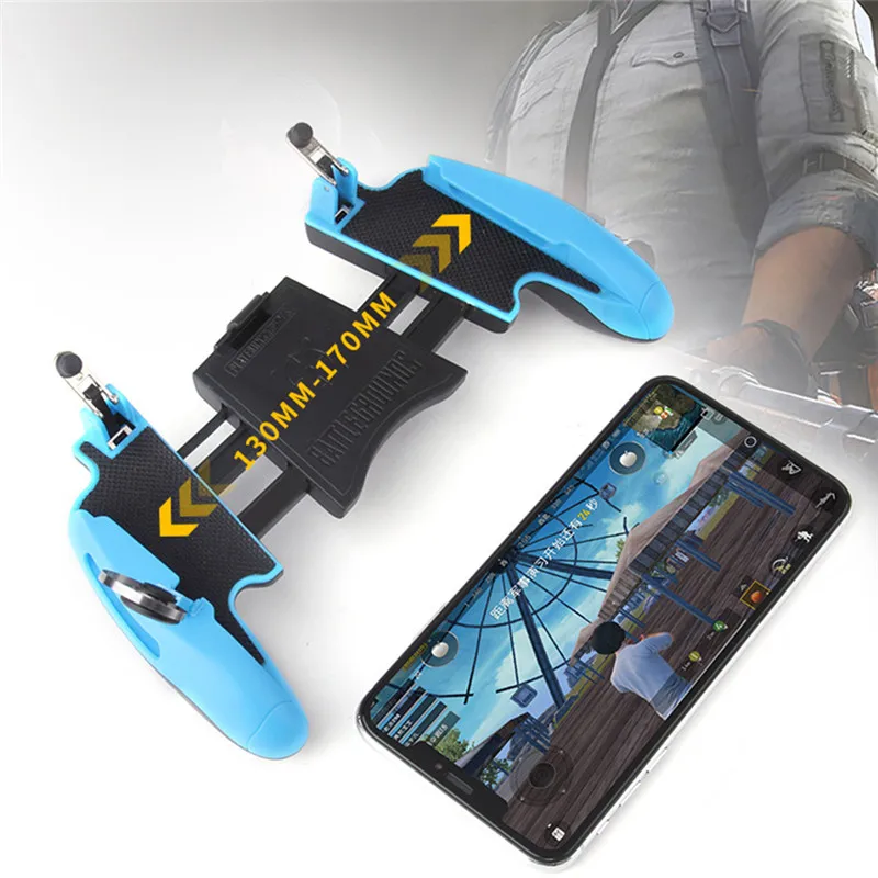 Pubg контроллер геймпад четыре пальца связь DIY настраиваемые кнопки джойстика металлический L1 R1 вспышка триггера для IOS и Android