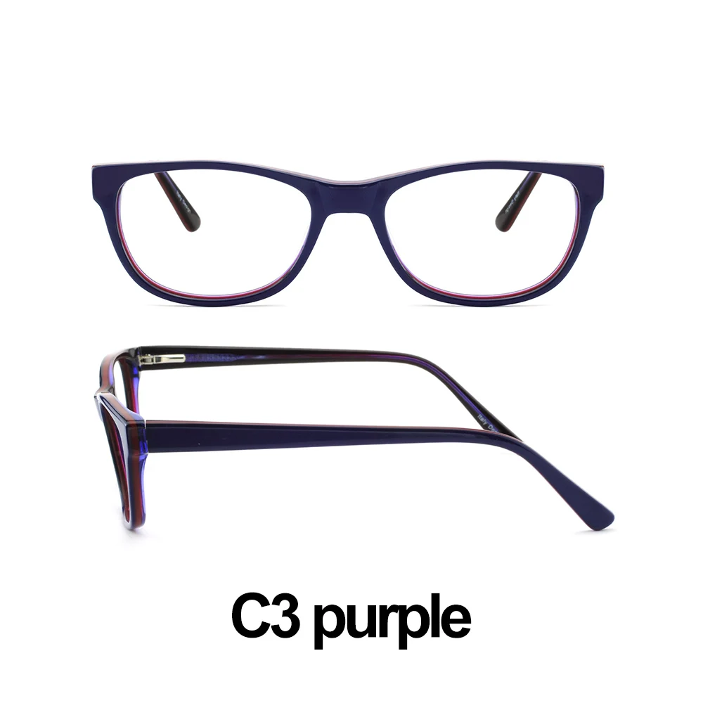 Повседневная оптическая оправа для женщин, анти-синий светильник, стекло, Анти-усталость, прозрачные линзы, прочные оправы для очков, подарок, Маре, AZZURO OC7105 - Цвет оправы: C3 purple